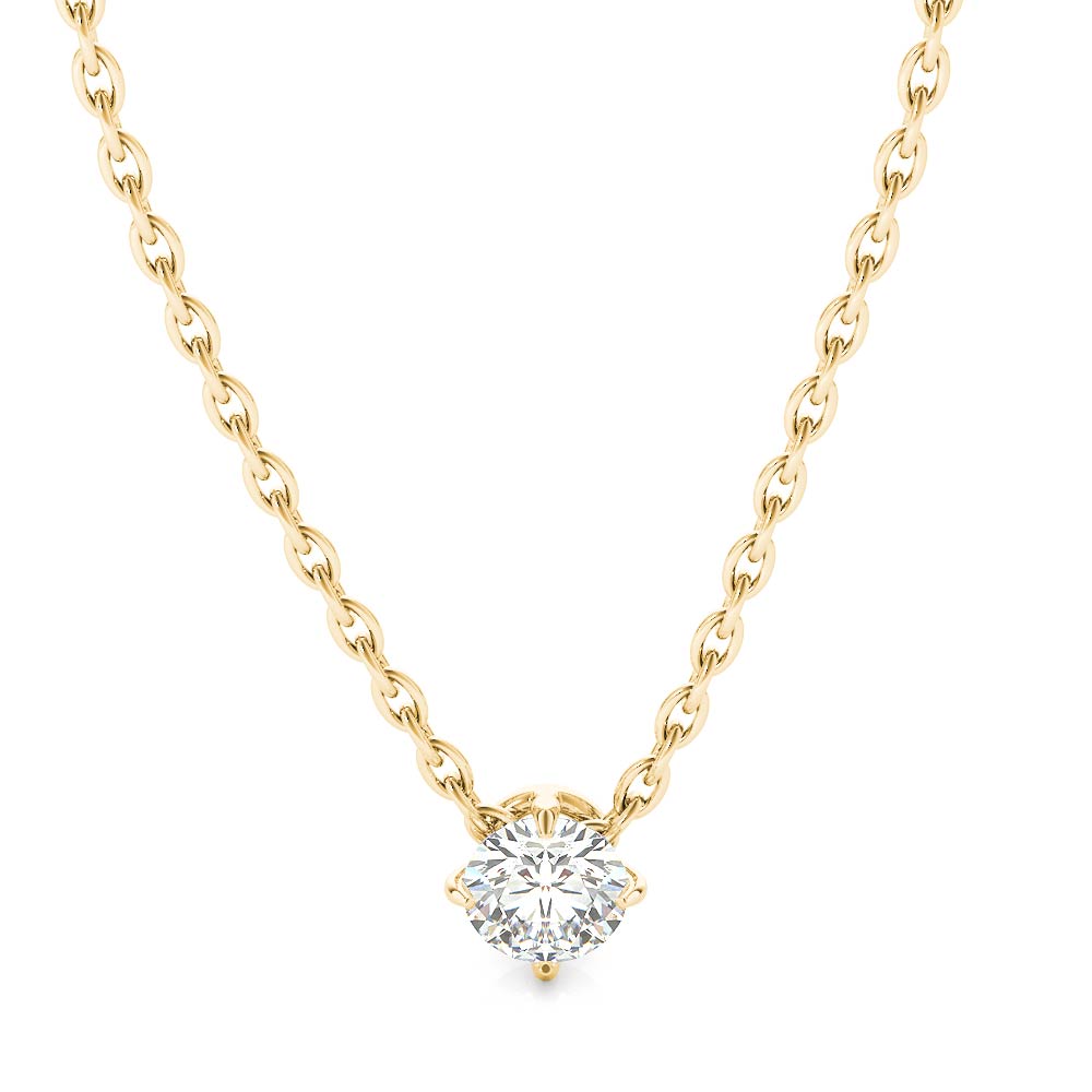 Comet Pendant Timeless necklace 0.18 carat in yellow gold