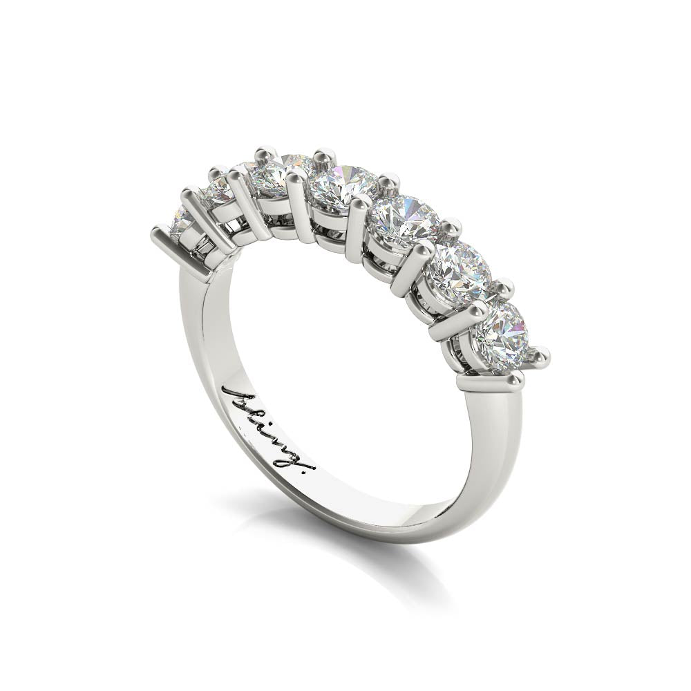 Orion - Fashinable diamond ring 7x0.19 carat diamonds in white gold