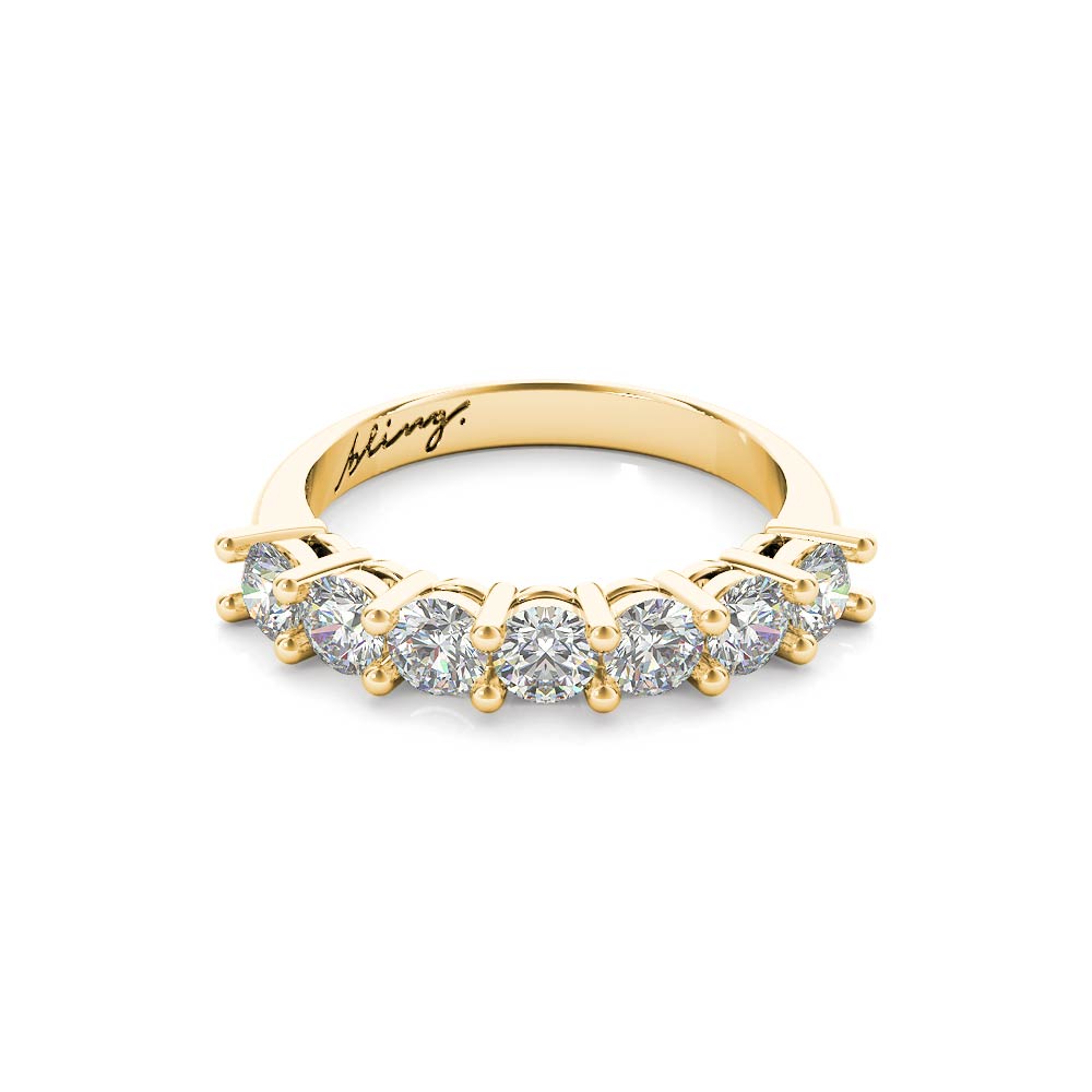 Orion - Fashinable diamond ring 7x0.19 carat diamonds in yellow gold