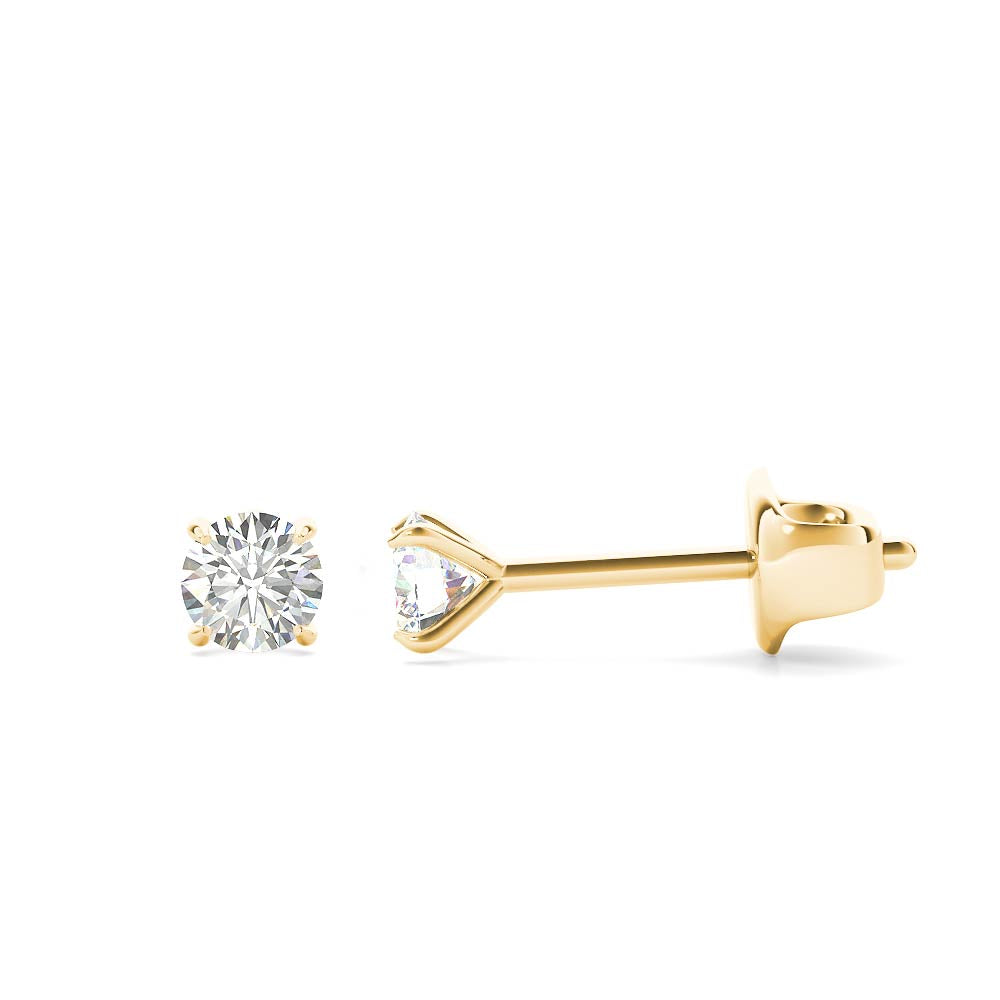 Comet Studs earring / studs with 0.18 carat diamond in yellow gold