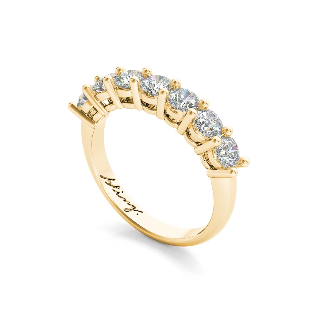 Orion - Fashinable diamond ring 7x0.19 carat diamonds in yellow gold